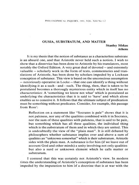 Substratum aristotle biography