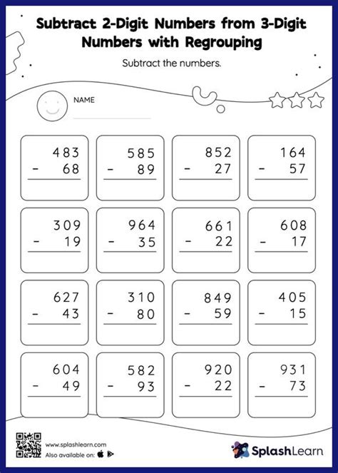 Subtract 1Digit Numbers from 3Digit Numbers with Regrouping