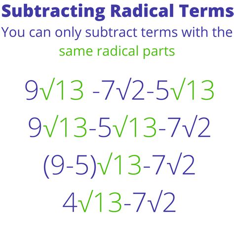Subtracting Radicals Examples & Practice Expii