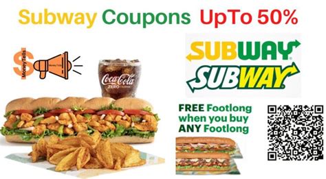 Subway 599 promo code. If a code works, can y'all list the new codes so we can all enjoy? 349SUB -6in sub for 349. MEAL599 -6in meal for 599. 599FL -Footlong for 599. MEAL799 -Footlong meal for 799. FREEFL -Buy one get one free Footlongs. 1299FL -2 Footlongs for 1299. 1799FL -3 Footlongs for 1799. 