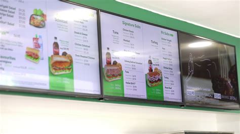 Subway Digital Menu Boards Prendi