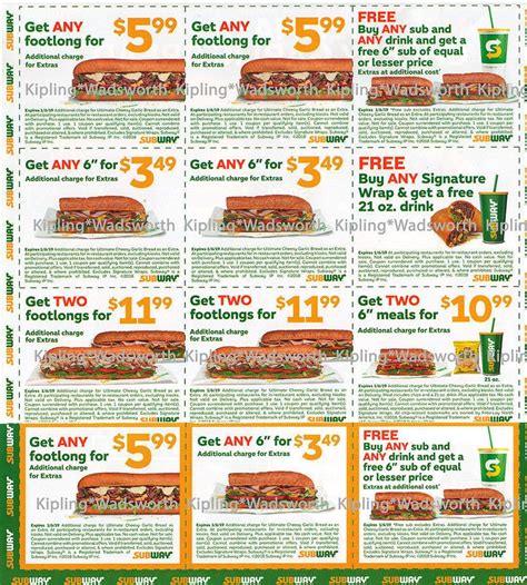 September 2023 coupon codes. FOOTLONG for $6.99. FL699 6 inch for $3.99. 6SUB 2 FOOTLONGS for $12.99. FL1299 3 FOOTLONGS for $17.99. FL1799 6 inch meal for $6.99. 6INCHMEAL649 FOOTLONG meal for $8.99. FLMEAL899.