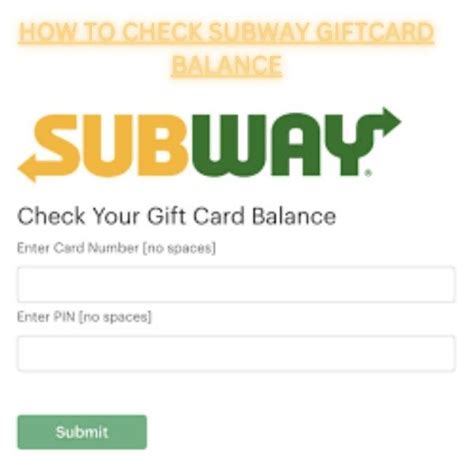 Subway giftcard balance. Things To Know About Subway giftcard balance. 
