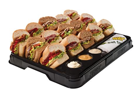 Subway hoagie platters. Medium (Serves ) Price $26. Large (Serves ) Price $34. Walmart Sandwich Tray comes with your choice of roast beef, ham, and turkey sandwiches, cheese, and white or wheat bread. Medium (Serves 16-20) Price $32. Large (Serves 20-24) Price $42. Walmart Sub Tray gives you to option to build a single sub cut into small pieces. 