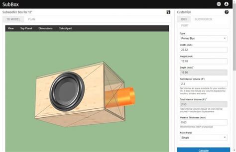 Subwoofer Box Design Software Android Solution by Surferpix