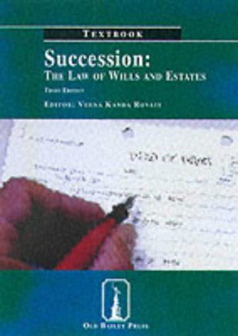 Succession the law of wills and estates textbook old bailey. - Stadte und stationen in der ddr.