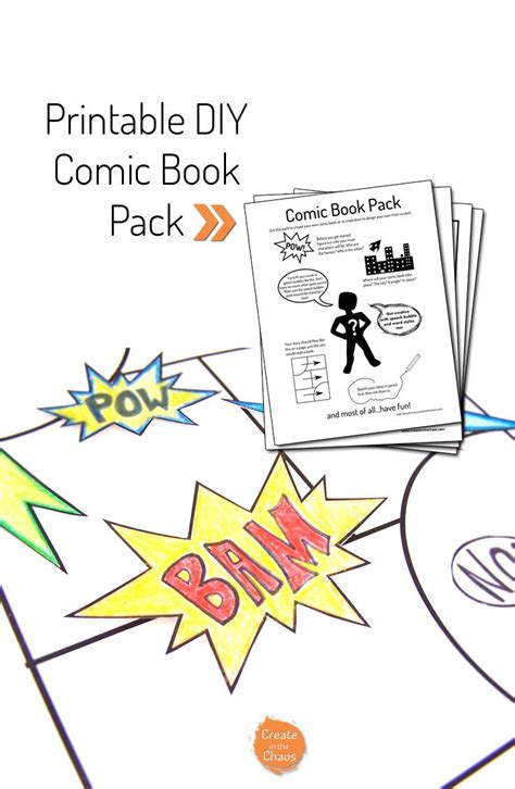 Such a fun and simple project Printable DIY Comic book pack http
