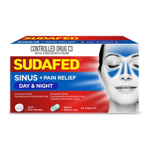 Sudafed Sinus + Pain Relief Day & Night - NPS MedicineWise