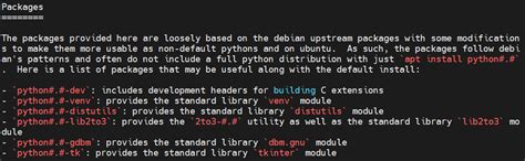 Sudo apt install python3 12 venv. 8 using apt (via ppa:deadsnakes/ppa), it...