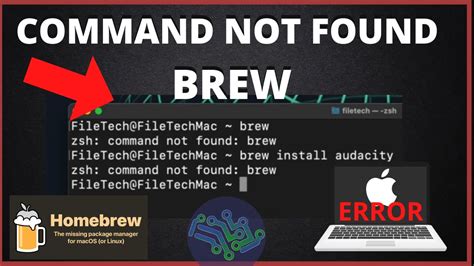 Sudo brew command not found.  The problem, however, is I don't see brew in /usr/loca...