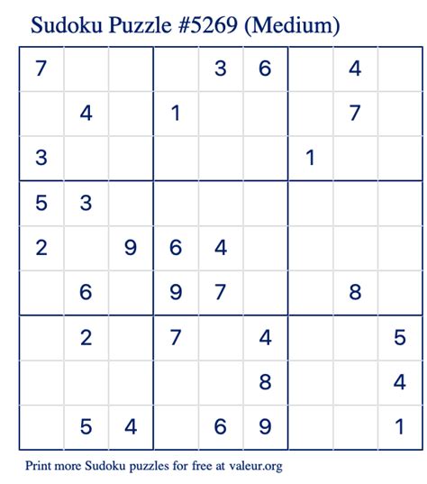 Sudoku Medium Printables