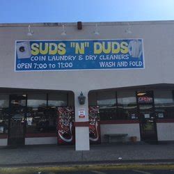 Suds and duds. 4.3 miles away from Sud's N Duds Laundromat. Rebecca M. said "On an out of town trip and needing to do a couple of loads of laundry. Our hotel has no guest laundry facilities, so looked around and found this location. Had decent reviews so gave it a try. For a laundromat that gets high traffic ... 