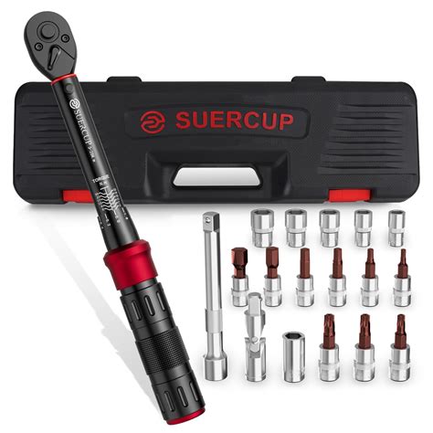 Suercup torque wrench set. lb, Dual-Direction Adjustable 72 Tooth Click Tor...