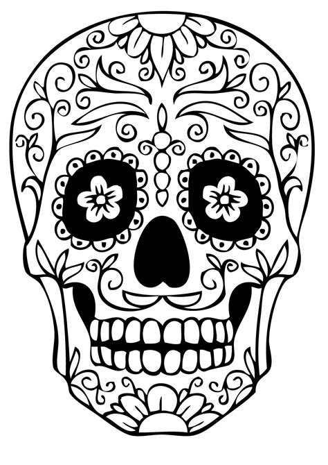Sugar Skull Coloring Pages Printable