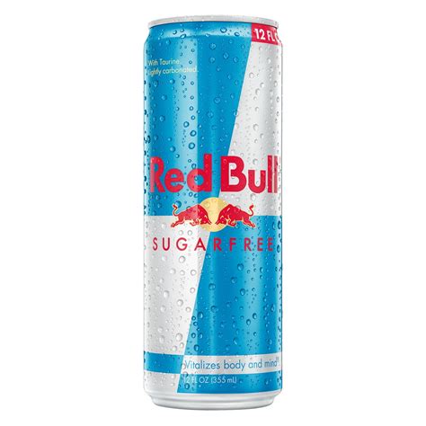 Sugar free energy drinks. Highlights. One 16 fl oz can of Red Bull Sugar Free Energy Drink. Red Bull Sugar Free features Red Bull’s signature formula that includes caffeine, taurine, B-group vitamins and water, but with no sugar. Red Bull Sugar Free Energy Drink contains 136 mg of caffeine per serving, about the same amount as in an equal serving of … 