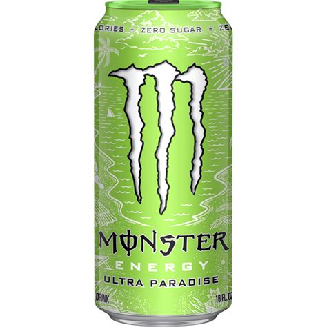 Sugar free monster. FULL FLAVOR, ZERO SUGAR | Monster Ultra paradise has 10 calories and zero sugar but with all the flavor you're accustomed to and packed with our sugar-free Monster Energy blend ; REFRESHING TASTE | Monster Ultra paradise delivers invigorating Island flavors, with kiwi, lime and a hint of cucumber, and just 150 … 