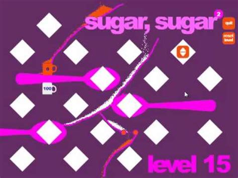 Sugar sugar 2. Game Information. Place enough sugar in each cup in this tricky puzzle game. Draw lines to guide the sugar to the cup and be sure to filter them correctly in Sugar, Sugar. Sugar, Sugar is a fun and relaxing puzzle game where your goal is to allocate enough amount of sugar to the cups. Some cups require a different type or colored sugar. 
