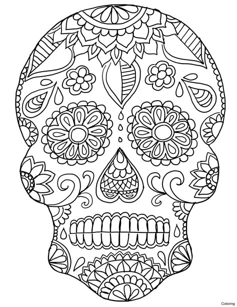 Download Sugar Skull Coloring Book Dia De Los Muertos  Day Of The Dead Sugar Skull Adult Coloring Book Of Designs  Patterns  Flowers  Animals For Stress Relief  Relaxation  Meditation  Zen Coloring Therapy By Papeterie Bleu