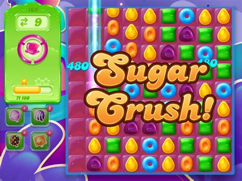 Sugarcrush. Feb 7, 2024 · When you win, the board explodes into a Candy-frenzy! This is called “Sugar Crush”, which clears the board of any remaining Boosters, plus triggers any which have been created in the final cascade of candies. All these extras will add to your final points score at the end of the level, so they can help you if you're chasing that important ... 