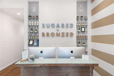 Sugared bronzed. Here's how it should go, according to Sugared + Bronzed founder Courtney Claghorn: "A licensed aesthetician applies the sugar paste in the opposite direction of the hair growth, which allows the ... 