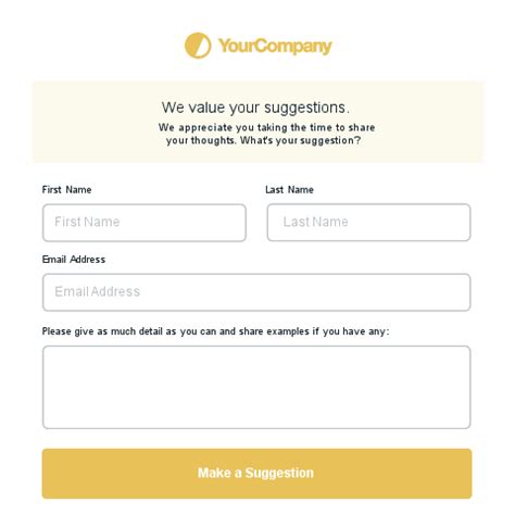 Suggestion Box Template Formstack