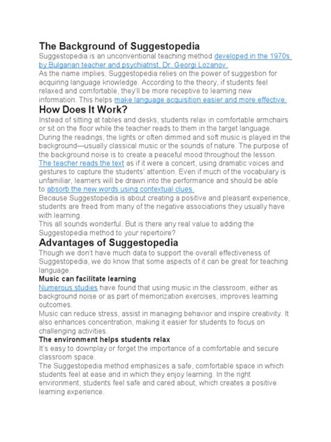 Suggestopedia: The Extraordinary Learning Method of Dr ...