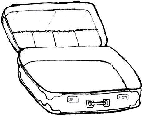 Suitcase Coloring Page