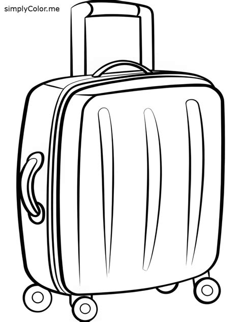 Suitcase Coloring Shee