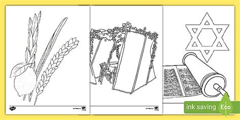 Sukkot Coloring Pages-Feast of the Tabernacles - Twinkl