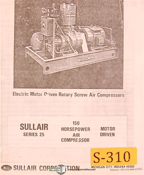 Sullair series 25 air compressor operations maintenance and parts manual. - Cad for the workshop crowood metalworking guides.