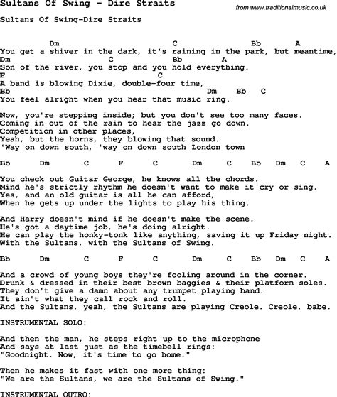 Sultans of swing lyrics. Things To Know About Sultans of swing lyrics. 