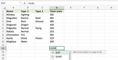 Sum Columns or Rows With Excel s SUM Function