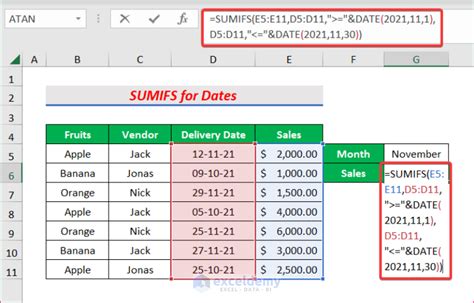 Sumifs formula in excel with multiple criteria