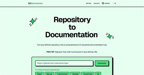 Summarize github.  Key features include automated summarization, popular ...