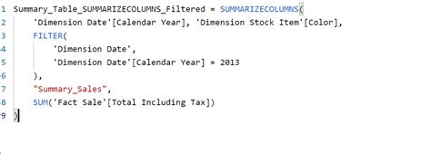 Summarizecolumns dax example.  This is mostly Microsoft guide to SUMMARI...
