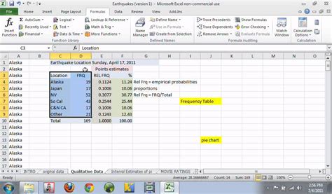Summarizing Qualitative Data with EXCEL 2007 YouTube