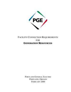 Summary of Facility Connection Requirements for Generation ...