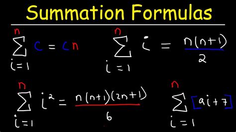 Summation Notation Formula