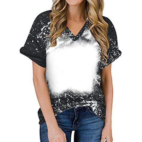 Summer Bleached T Shirts for Women Casual Loose …