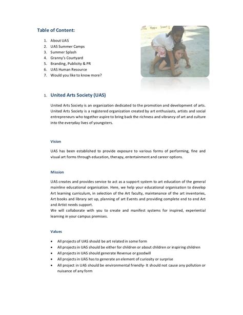 Summer Camp Proposal Template