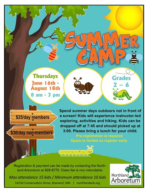 Summer Camp at the Northland Arboretum 2024 Northland …