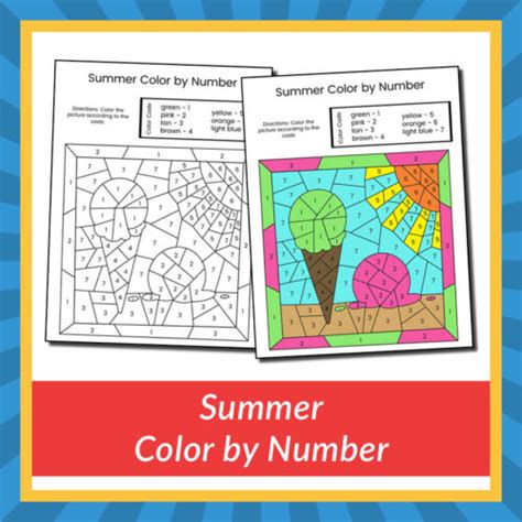 Summer Color by Number Gift of Curiosity