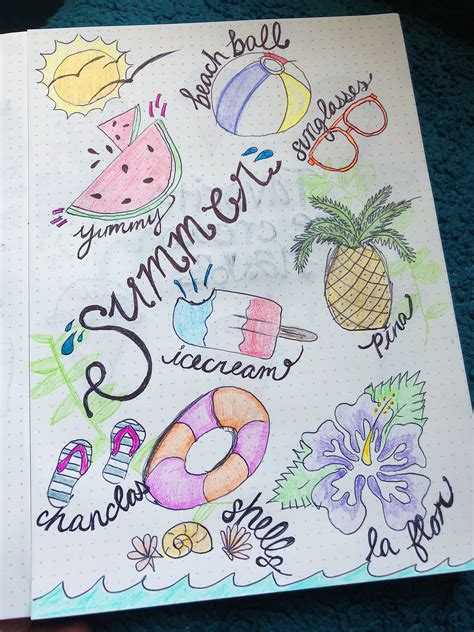 Summer Drawing Ideas Pinteres