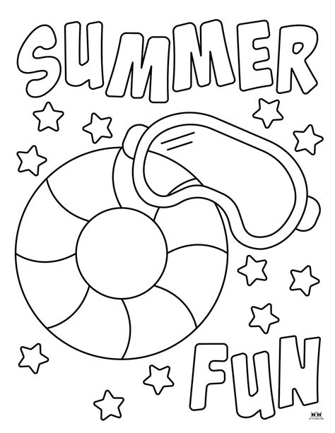 Summer Easy Coloring Pages