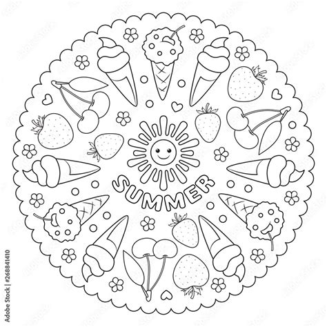 Summer Mandala Coloring Pages