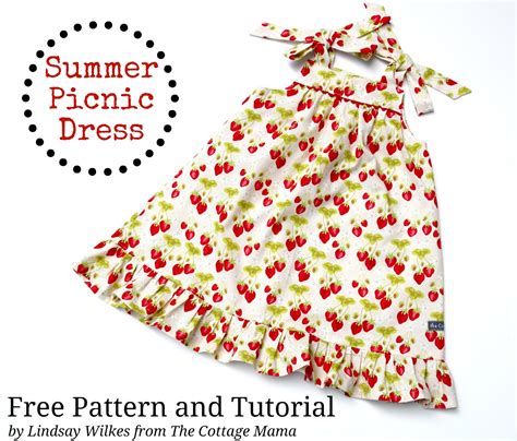 Summer Picnic Dress Free PDF Pattern and Tutorial The Cottage Mama