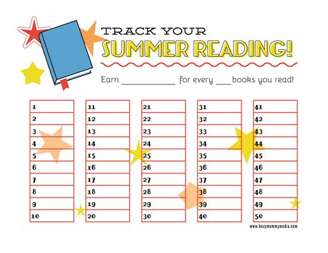 Summer Reading Chart For Kids