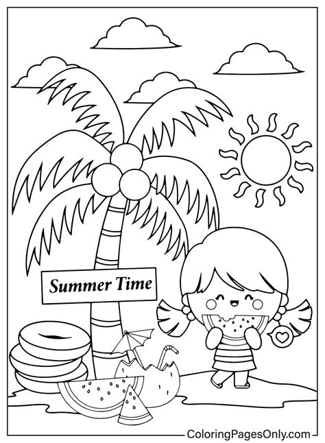Summer Time Coloring Pages