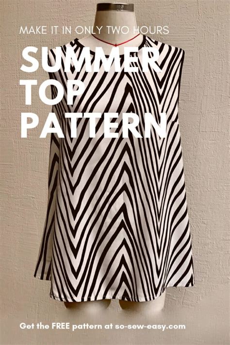 Summer Top pattern and tutorial from So Sew Easy J. Conlon and Sons