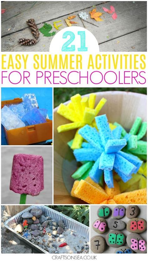 Summer activities for preschoolers. Fun summer activities for toddlers and preschoolers: Frozen Pom Poms. If you’re looking for a fun way to help the kids keep cool during the summer months then this frozen pom pom activity is a great shout. They get to work on their fine motor skills as they handle the ice cubes, learning all about melting – and … 